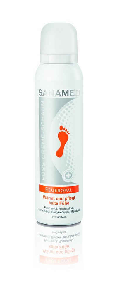 Sanamed Fußschaum Fusscreme Feueropal gegen kalte Füße 150 ml