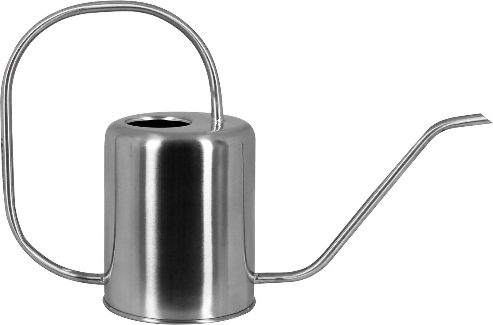 tegawo Gießkanne Edelstahl matt lackiert, edles Design, rund, 1,5 Liter