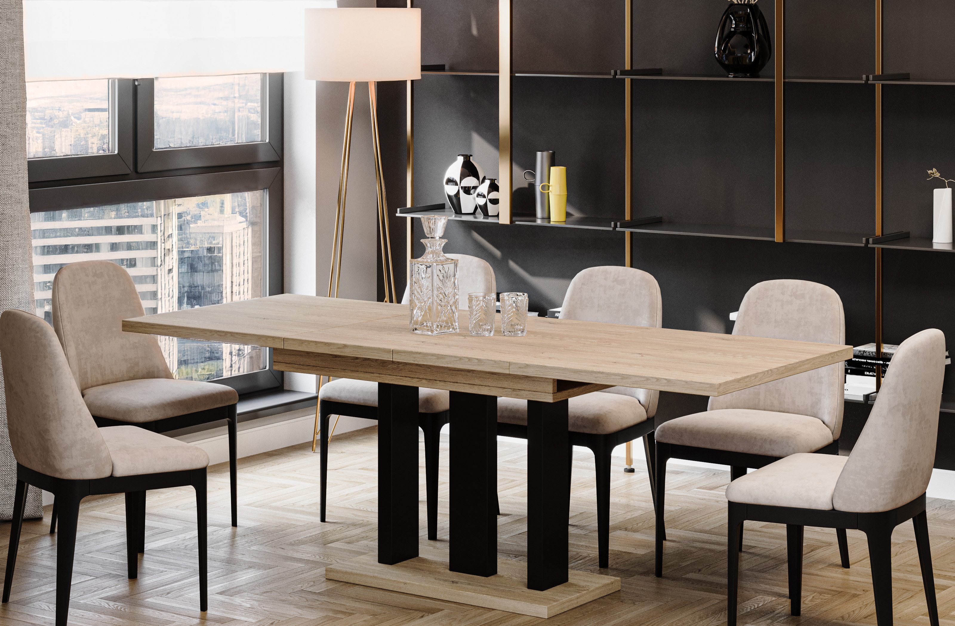 Endo-Moebel Esstisch Appia Esstisch 130–210cm ausziehbar für 8 Personen Tis günstig online kaufen