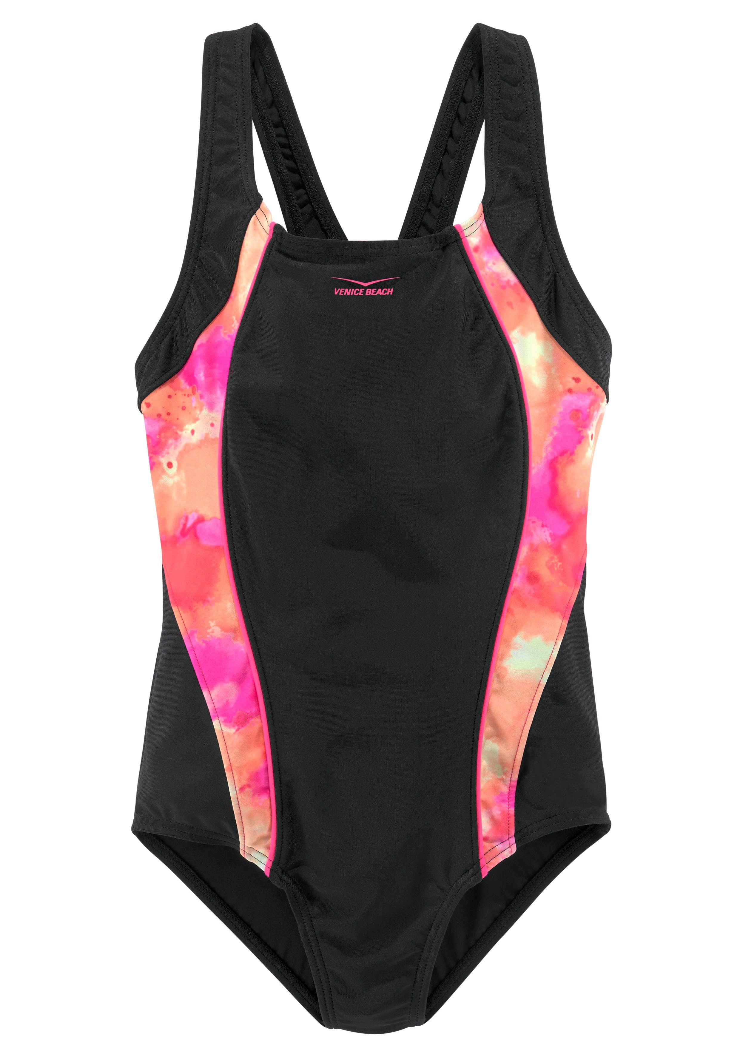 VENICE BEACH Badeanzug Epica Kids mit neonfarbigem Druck