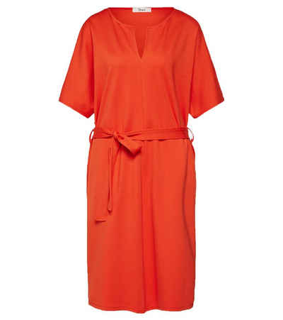 Liebesglück Midikleid »Liebesglück Freizeit-Kleid schickes Damen Midi-Kleid mit Taillen-Bindeband Party-Kleid Orange«