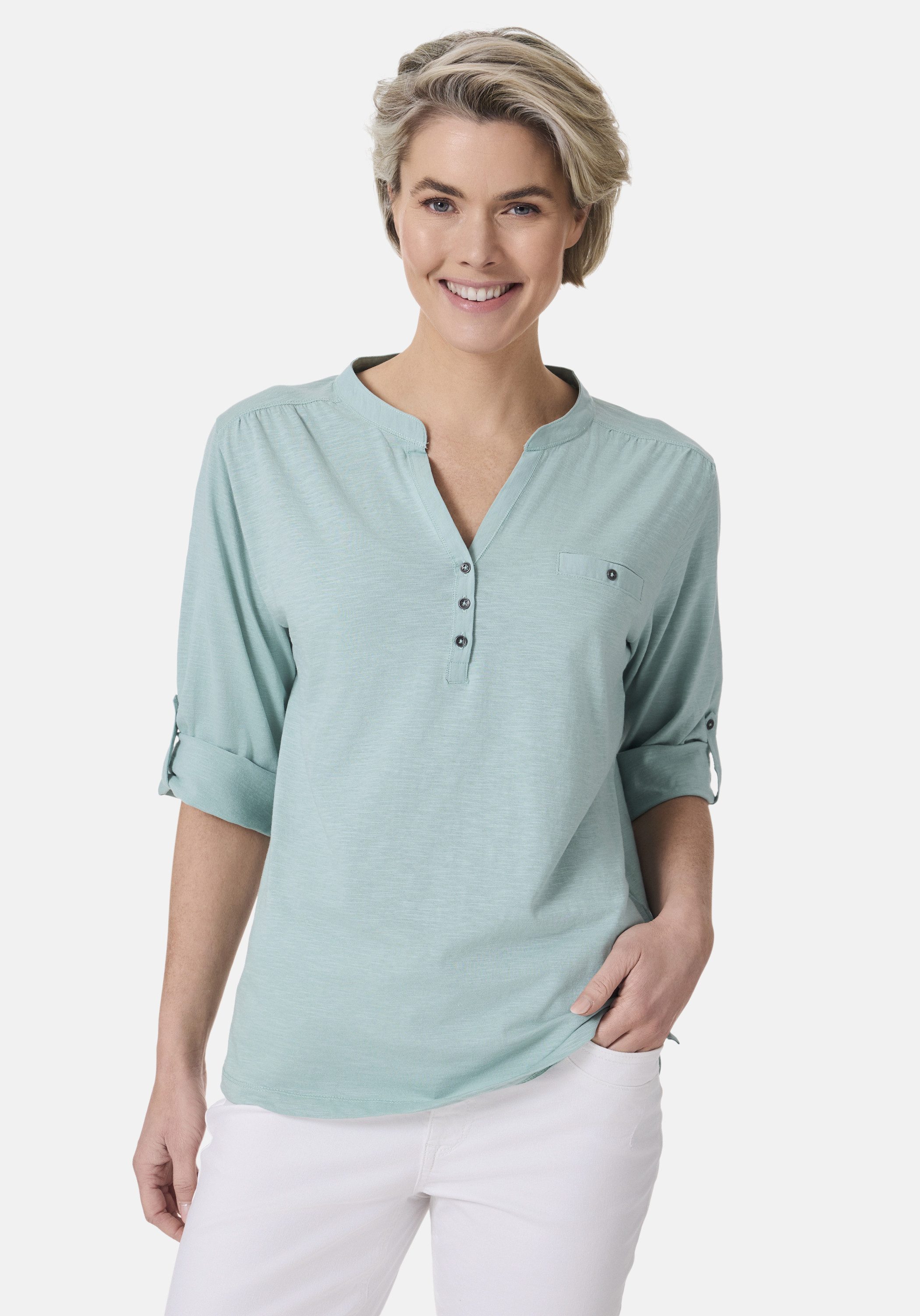 STOOKER WOMEN 3/4-Arm-Shirt MARIE T-Shirt 3/4 - Arm Regular Fit Slub Yarn B günstig online kaufen