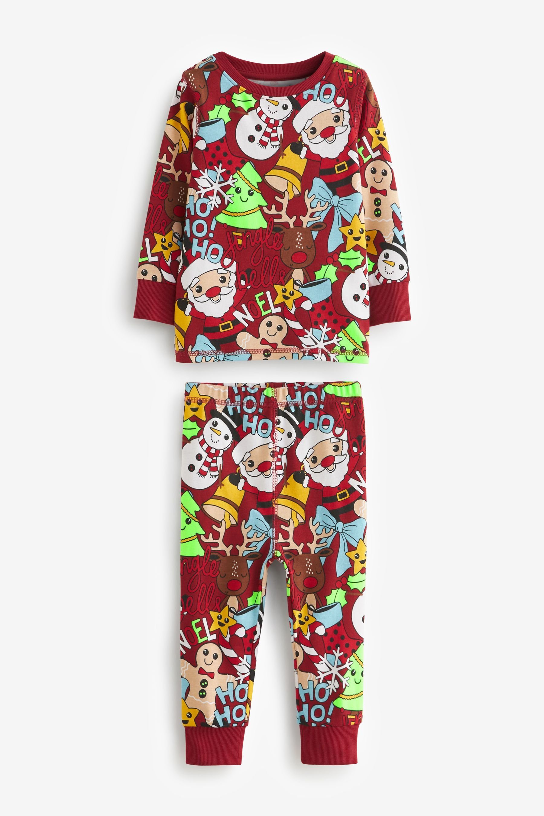 Next Pyjama Kuscheliger Schlafanzug mit Weihnachtsmotiv (2 tlg)