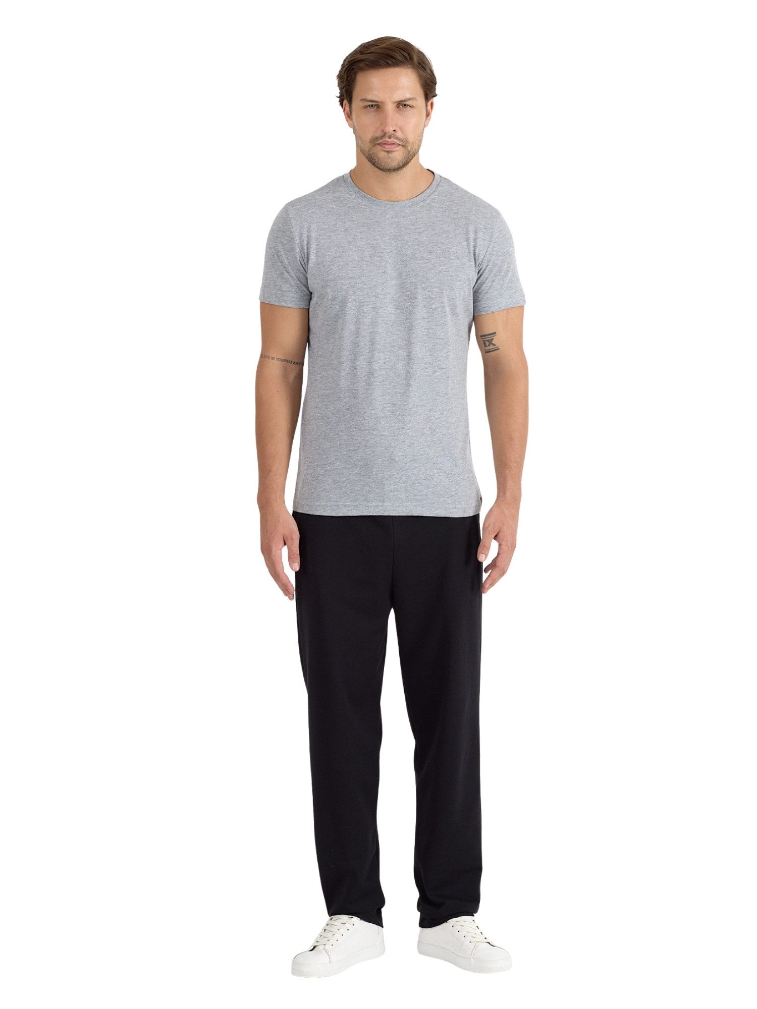 COMEOR Pyjama COMEOR Herren Pyjama Set 2-teilig – Kurzarm T-Shirt & lange Hose mit elastischem Bund, 2-teiliges Set, mit Seitentaschen – Bild 2 von 5