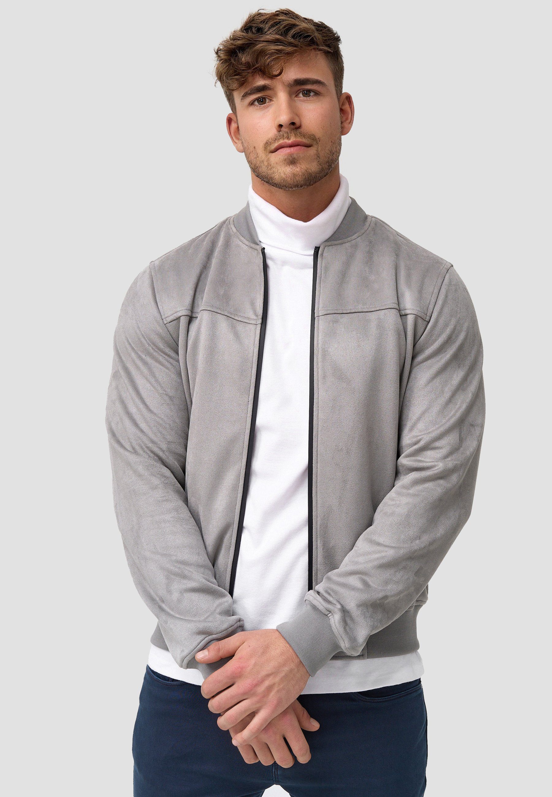 Indicode Bomberjacke Ibon Lt Grey