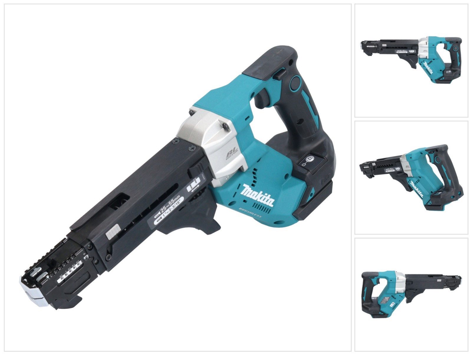 Makita Akku-Magazinschrauber DFR 551 Z Akku Magazinschrauber 18 V 25 - 55 mm Brushless Solo - ohne