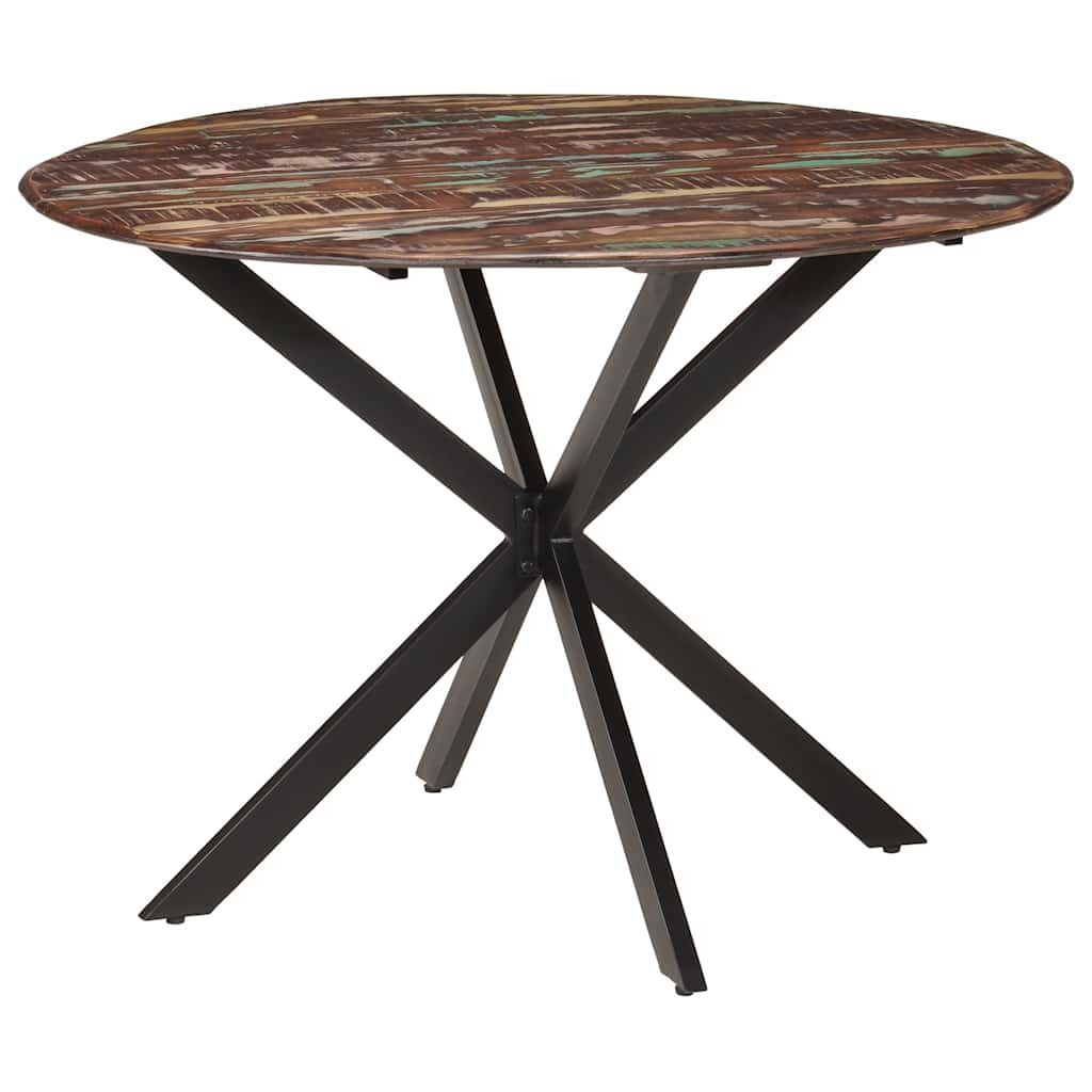 vidaXL Esstisch Esstisch Ø110x78 cm Altholz Massiv und Stahl (1-St)