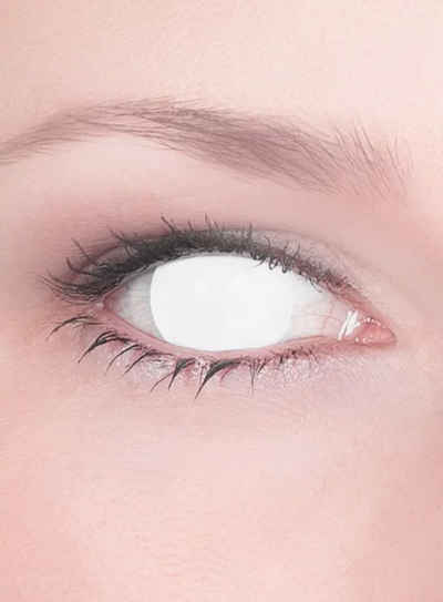 Metamorph Monatslinsen Zombie Weiß Monatslinsen Kontaktlinse ohne Stärke, Weiche Effekt-Motivlinsen in hoher Qualität