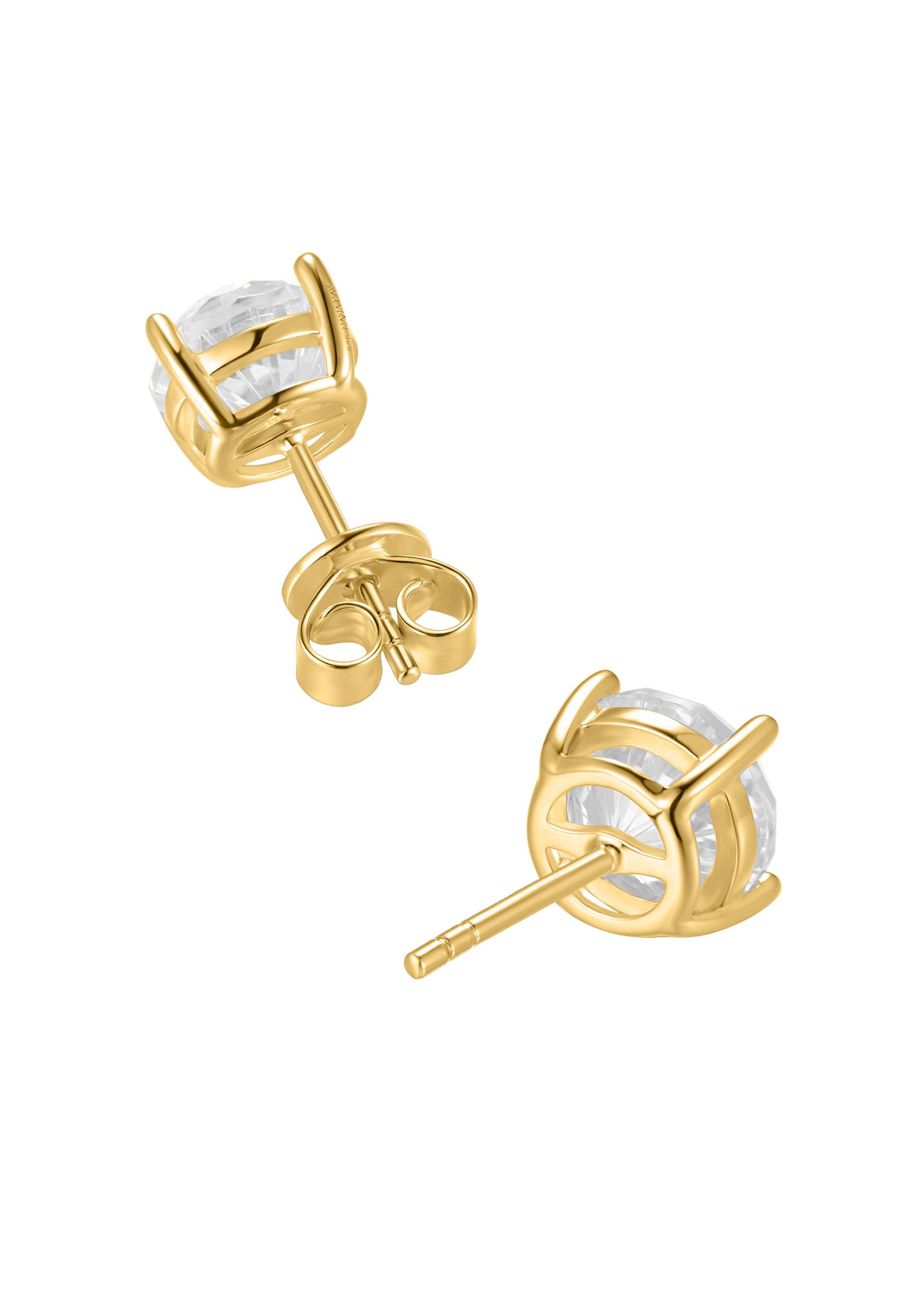 NANA KAY Paar Ohrstecker Classic Solitaire, mit farblosem Stein