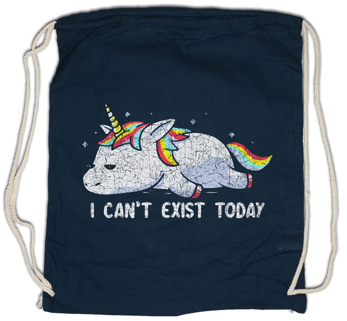 Turnbeutel I Can't Exist Today Turnbeutel Faultier Couch Bett Schlafern Sleep