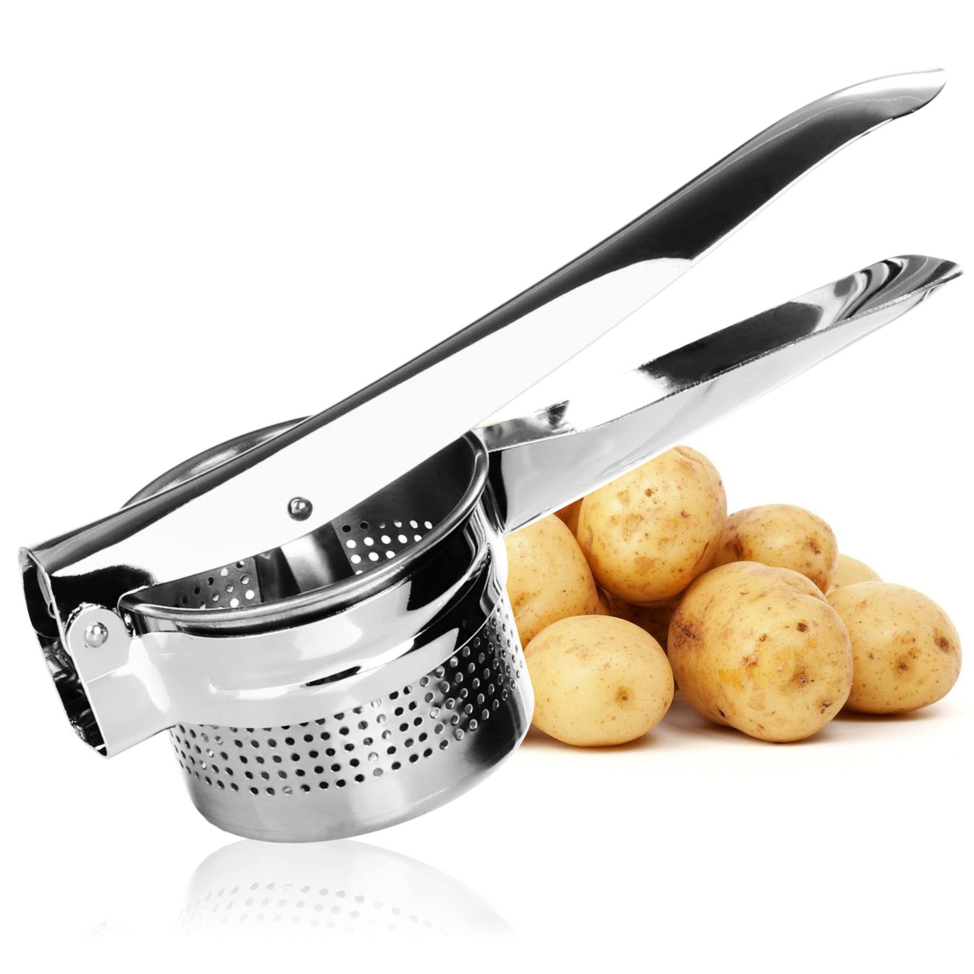com-four Kartoffelpresse Kartoffelpresse, ergonomische Handpresse für Kartoffeln (1 St), mit herausnehmbaren Siebeinsatz, ideal für Kartoffelbrei & Spätzle