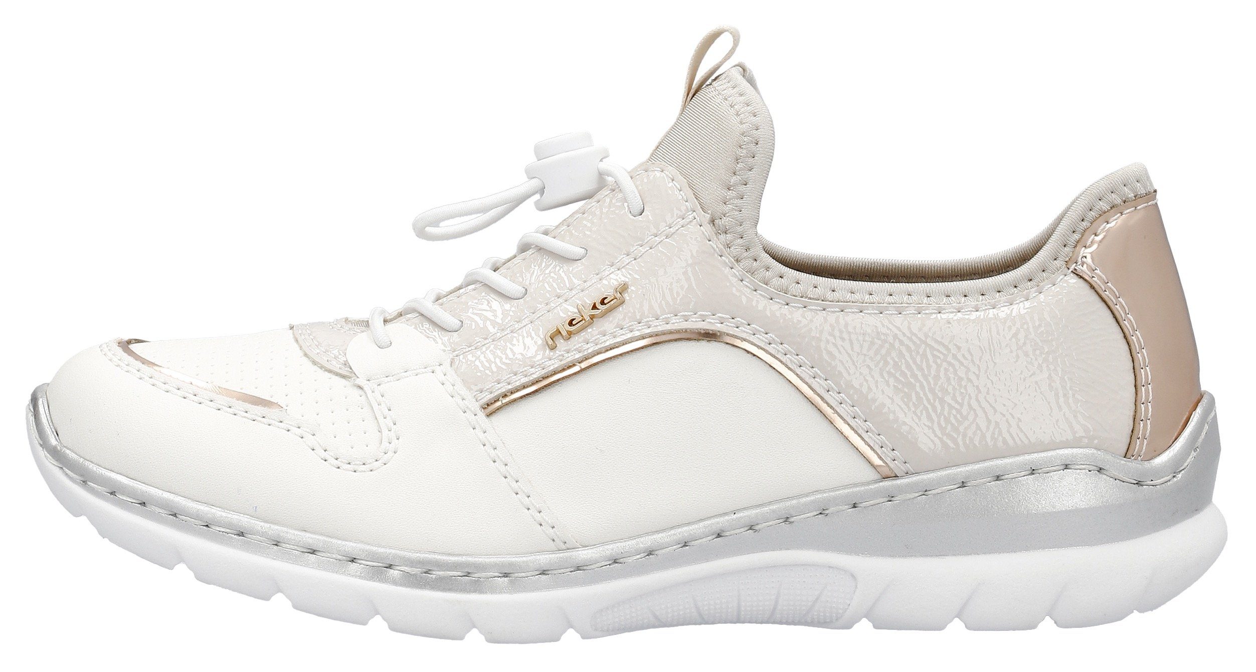 Rieker Slip-On Sneaker Slipper, Schlupfschuh, Freizeitschuh mit Gummizug und Elastikeinstieg