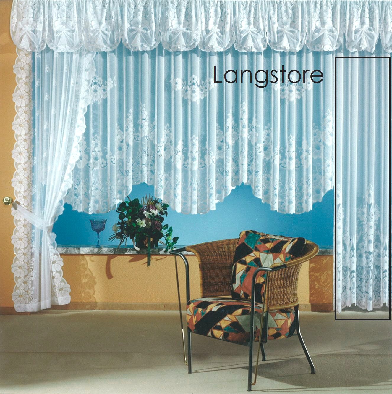 heimtexland Gardine Gardinen Store Vorhang Blumen weiß halbtransparent (1 S günstig online kaufen