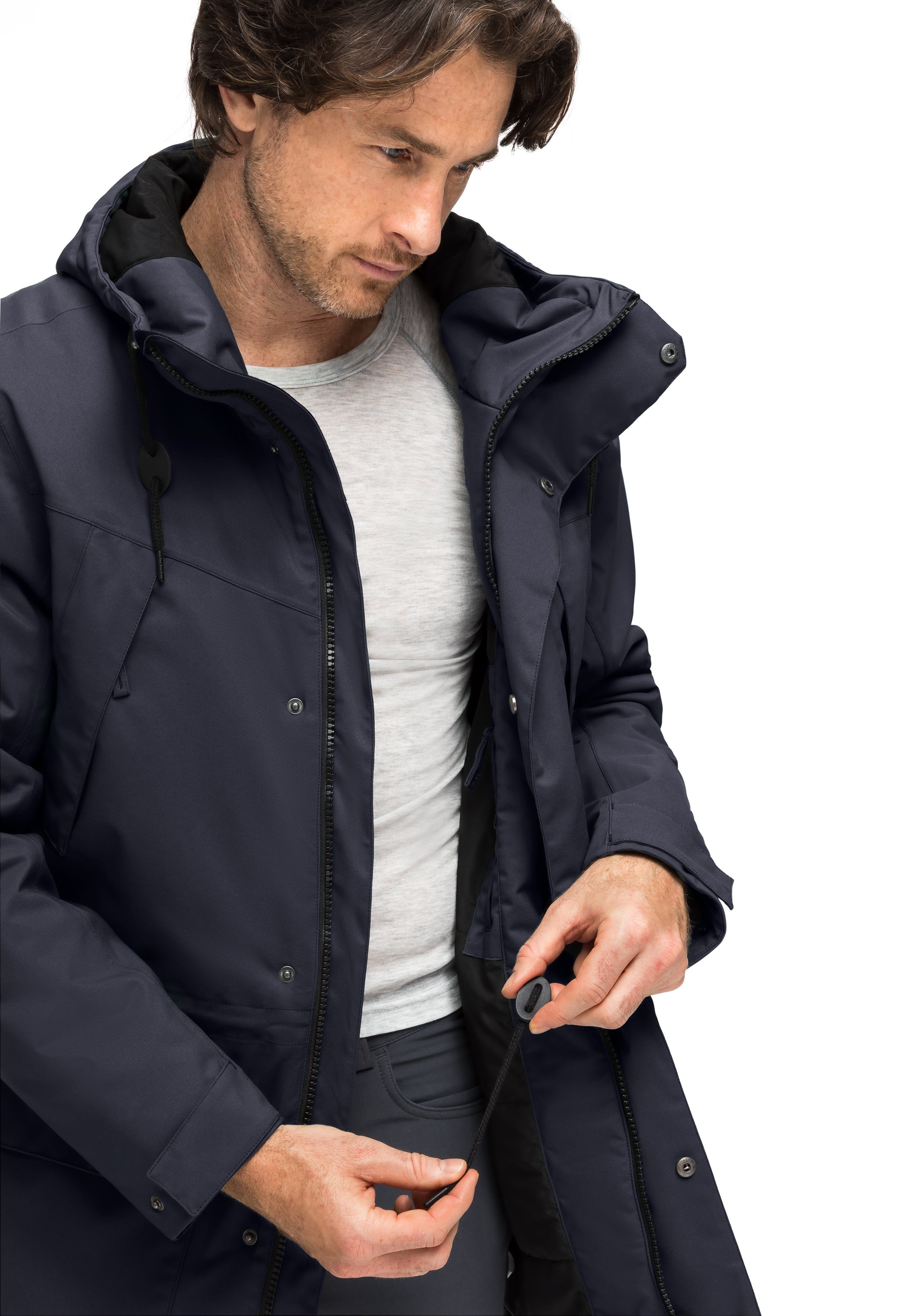 Maier Sports Outdoorjacke Olle warme Herren-Jacke für Wandertouren und Freizeit