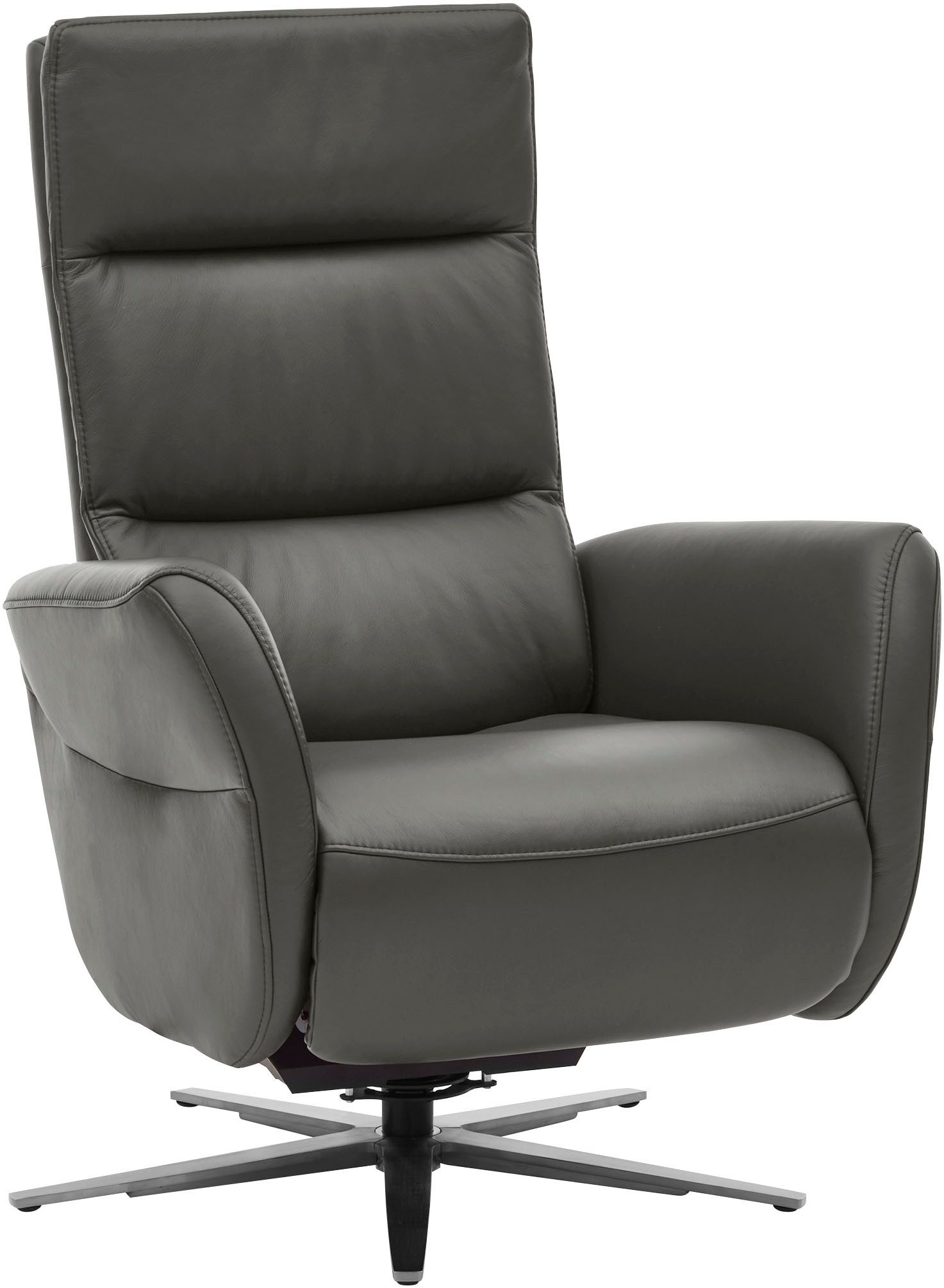 Die PlanBar Relaxsessel PN-RS20038 mit Metallsternfuß inkl. Relaxfunktion und Kopfverstellung (1-St), 360° drehbar, mit Gasdruckverstellung