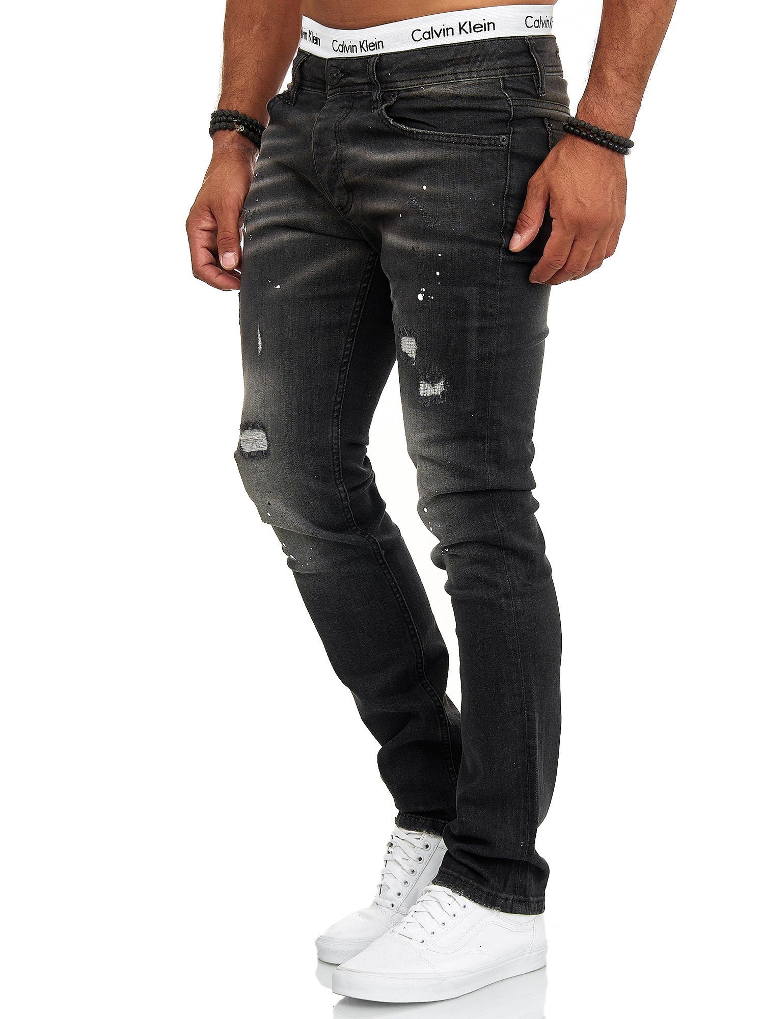 Business Designerjeans Bootcut, 704 Freizeit OneRedox Schwarz 1-tlg) Straight-Jeans (Jeanshose Casual J-700C