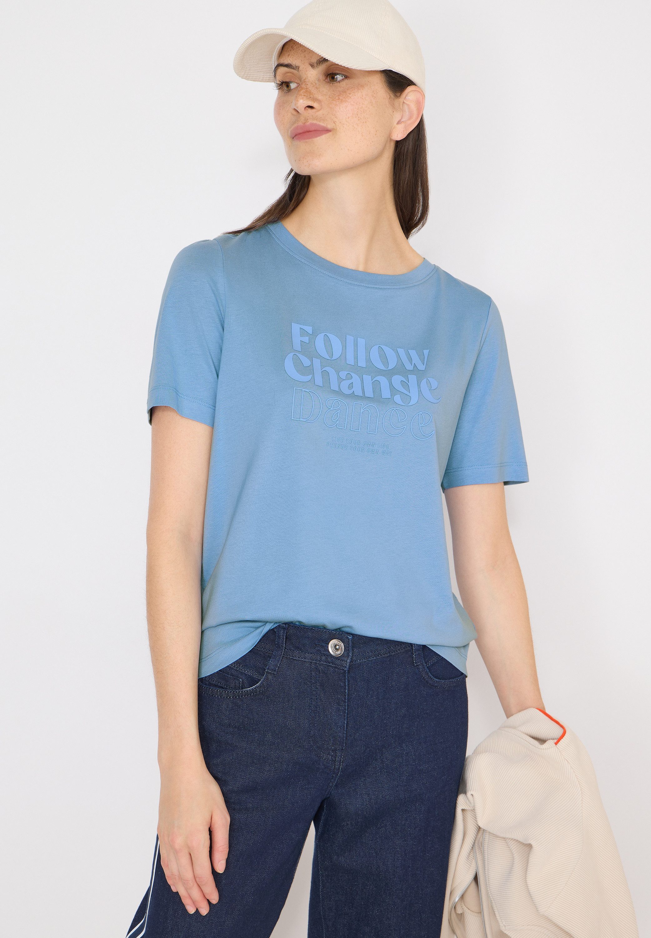 CECIL Kurzarmshirt mit Frontprint günstig online kaufen