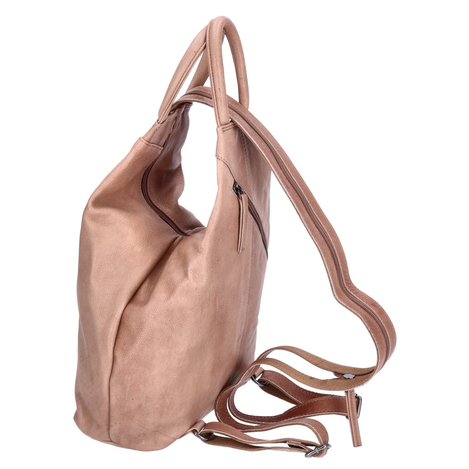 The Skandinavian Brand Freizeitrucksack The Skandinavian Brand Damen Leder Rucksack beige (1-tlg)