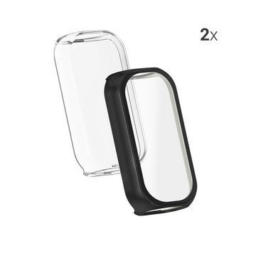 kwmobile Sleeve 2x Hülle für Fitbit luxe, Silikon Fullbody Cover Case Schutzhülle Set