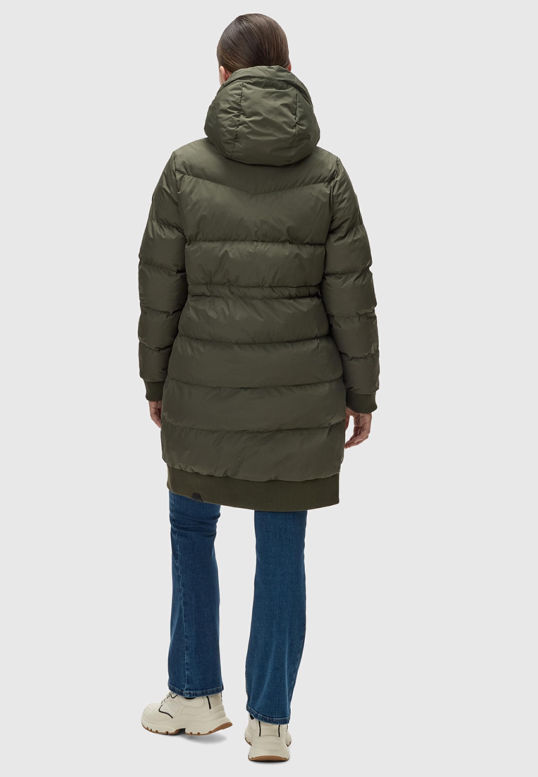 Ragwear Steppmantel Briosh Wasserdichter Damen Wintermantel mit Kapuze