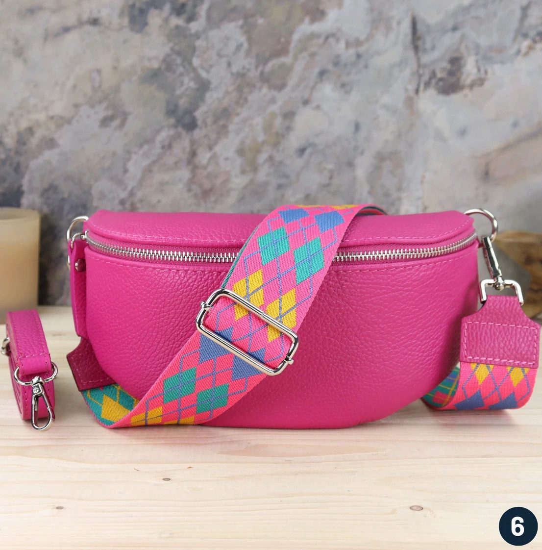Blade Umhängetasche Bauchtasche Damen Echtleder Umhängetasche Brusttasche Gürteltasche, als Schultertasche, CrossOver, Umhängetasche tragbar