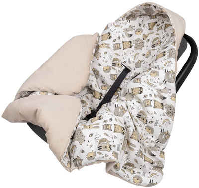 Einschlagdecke Babydecke Einschlagdecke 90x90 cm Velvet Decke Baby Kapuze für Kinderw, Divita-Mode