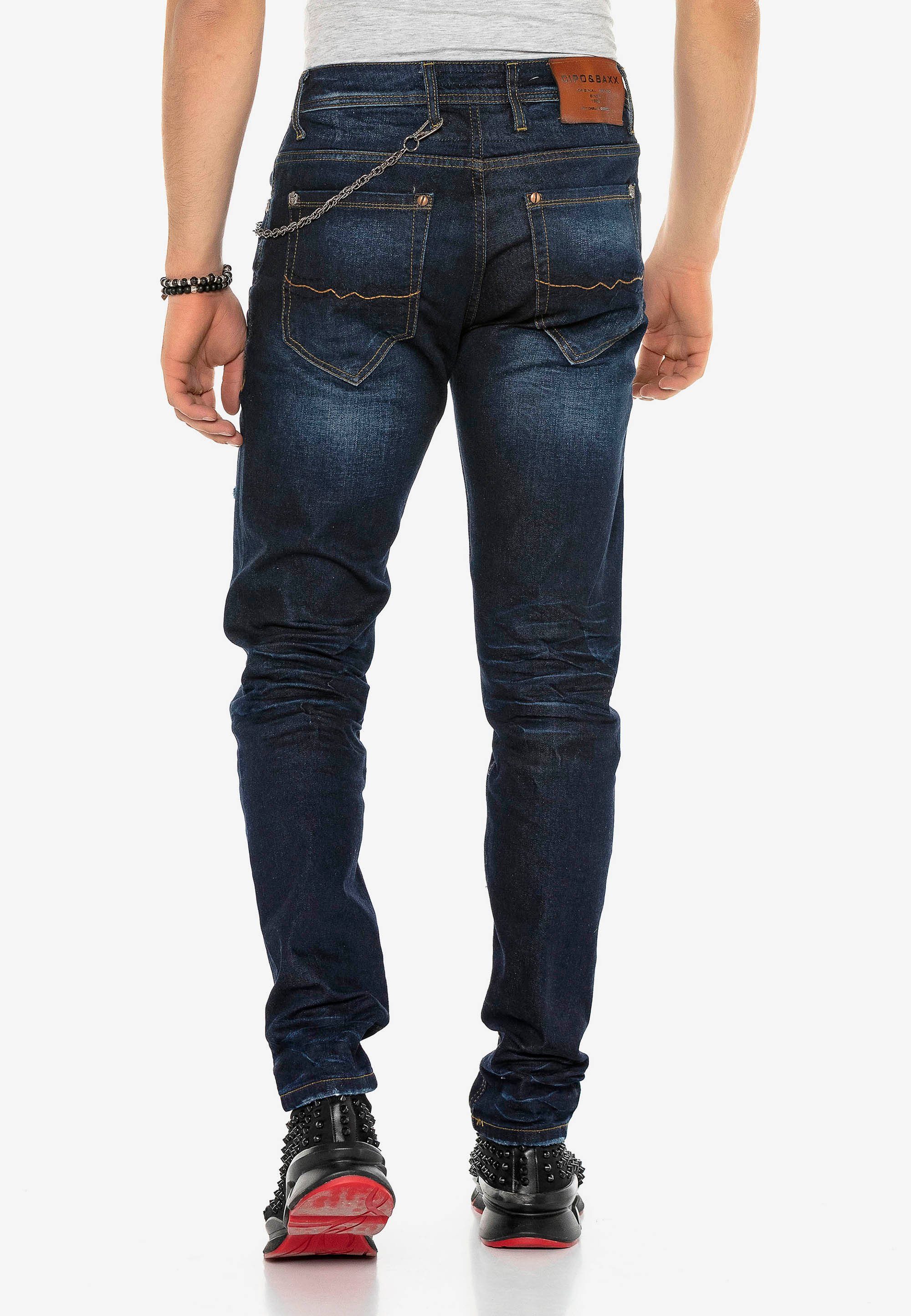 Baxx & im Cipo Used Slim-fit-Jeans Look