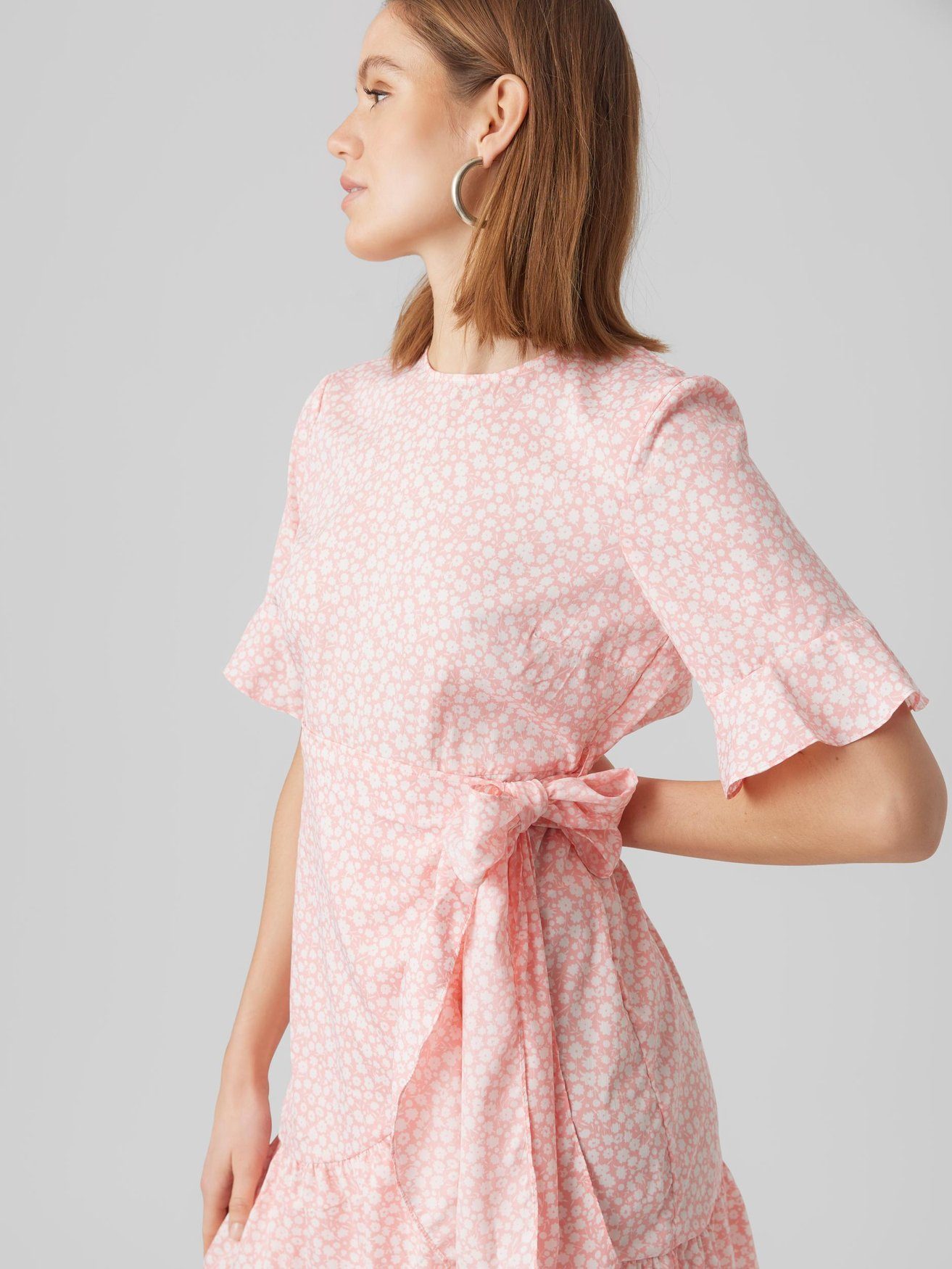 Wickel Moda Kurzes Kleid Vero in Shirtkleid Mini VMHENNA 5775 Pink (kurz)