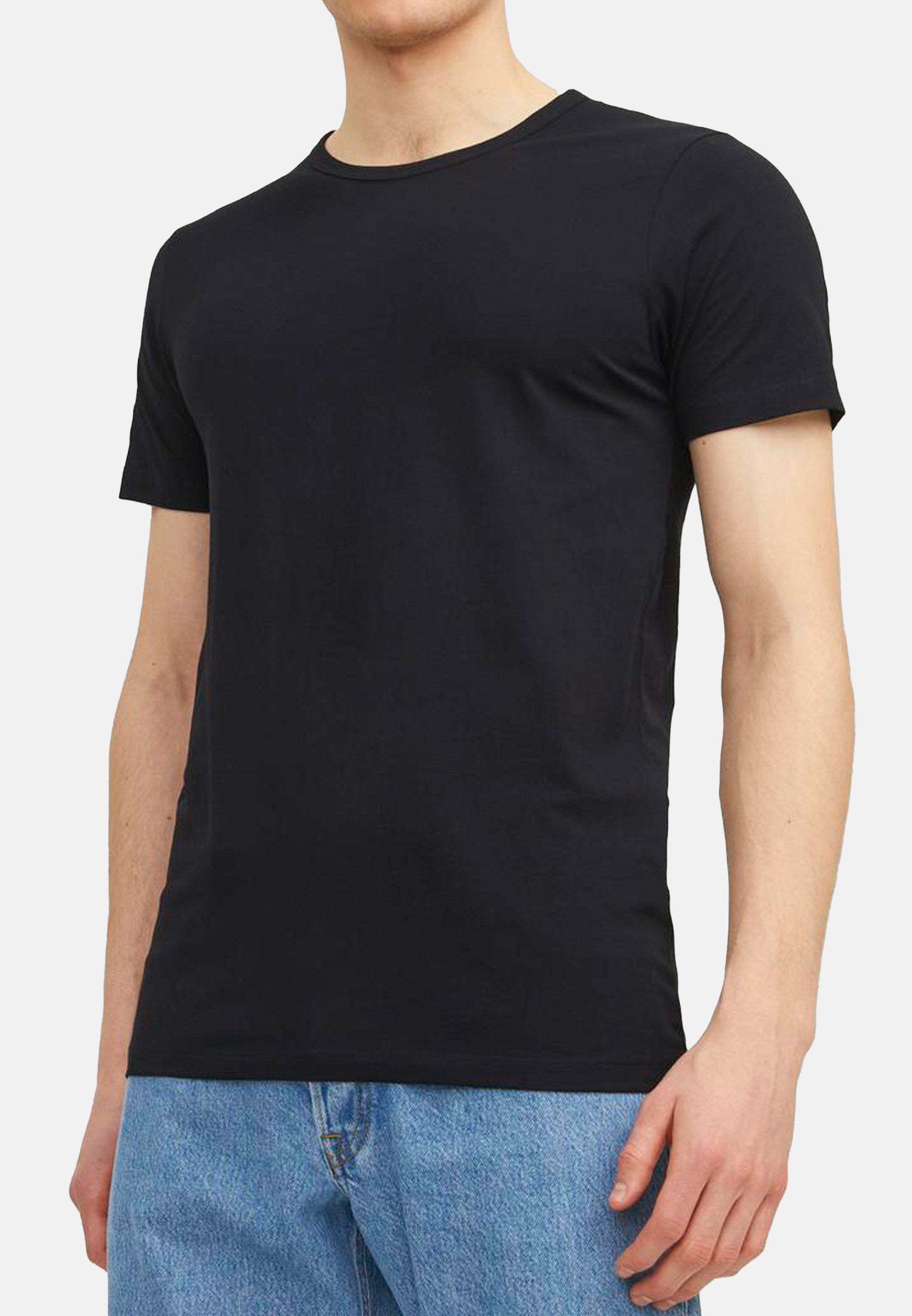 Jack & Jones T-Shirt 3er Pack Basic (Spar-Set, 3-tlg) T-Shirt - Baumwolle - Atmungsaktiv