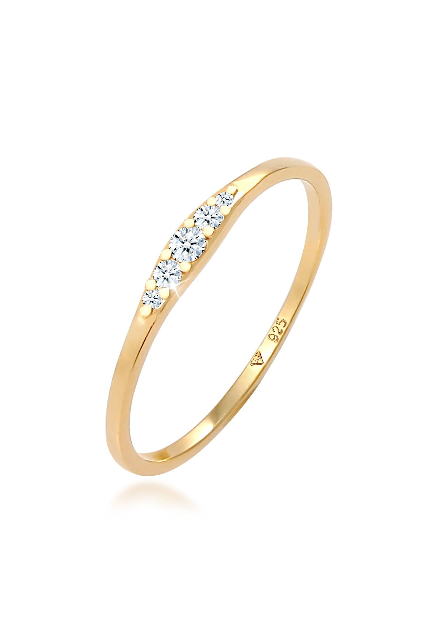 Elli DIAMONDS Verlobungsring Verlobungsring Diamant (0.09 ct) 925 Silber