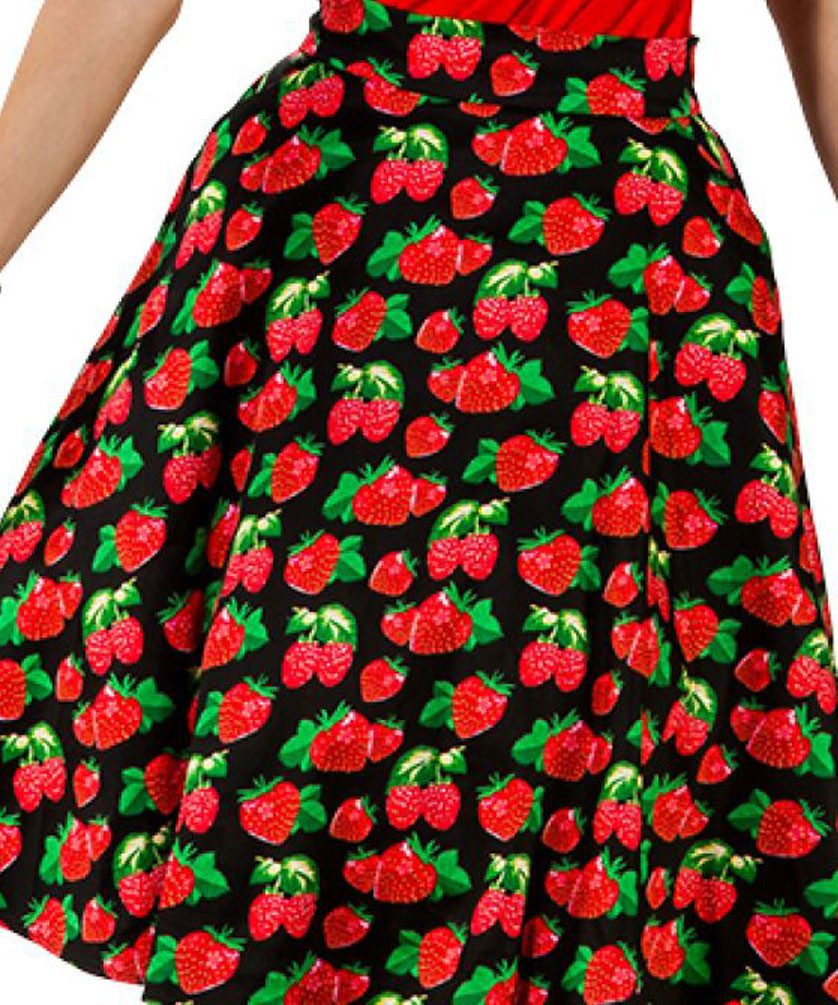 Karneval-Klamotten Kostüm 50er Jahre Damen Rock n Roll Rock schwarz rot, Rockabilly Karneval Outfit Erwachsene Damen Karnevalskostüm Retro Look