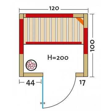 Infraworld Infrarotkabine Infraworld TrioSol Natura 120 Fichte Infrarotkabine mit