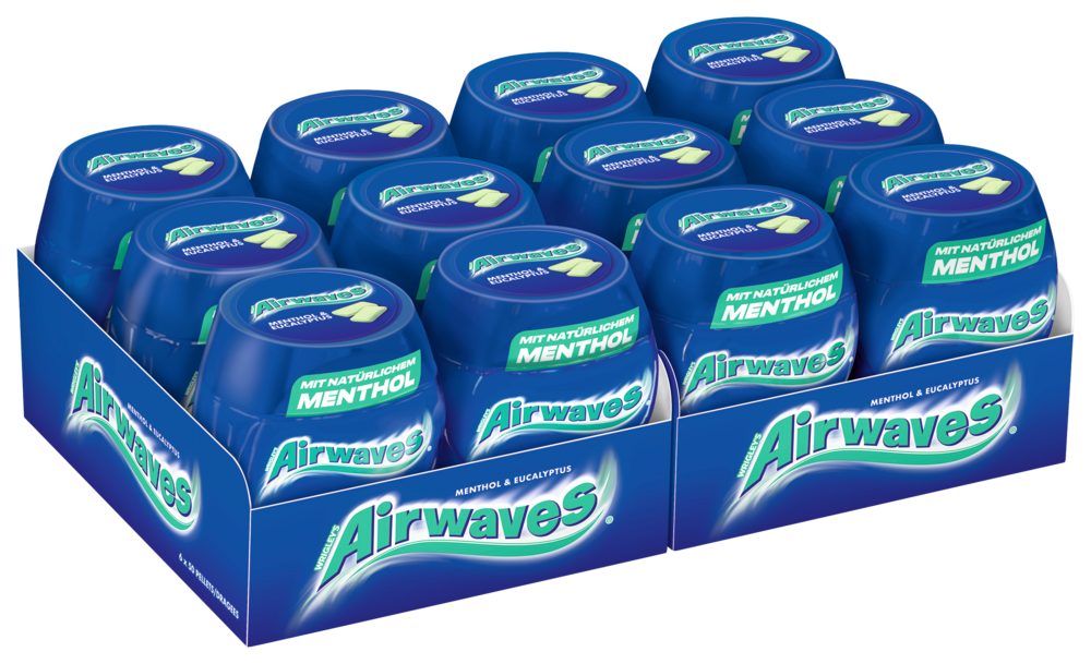Airwaves Süßigkeit AIRWAVES Dose Menthol & Eucalyptus 2x6x50 Dragees