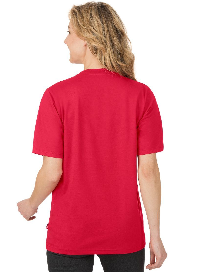 Trigema T-Shirt TRIGEMA T-Shirt kirsch aus Baumwolle 100