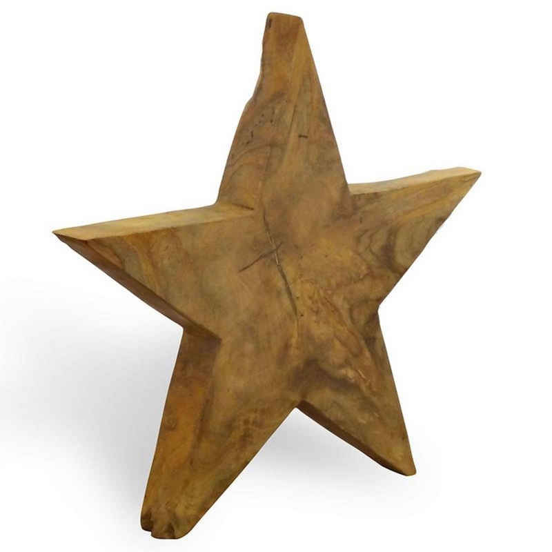 trendforge Dekostern Teakholzstern groß STAR DECO large, Weihnachtsdeko