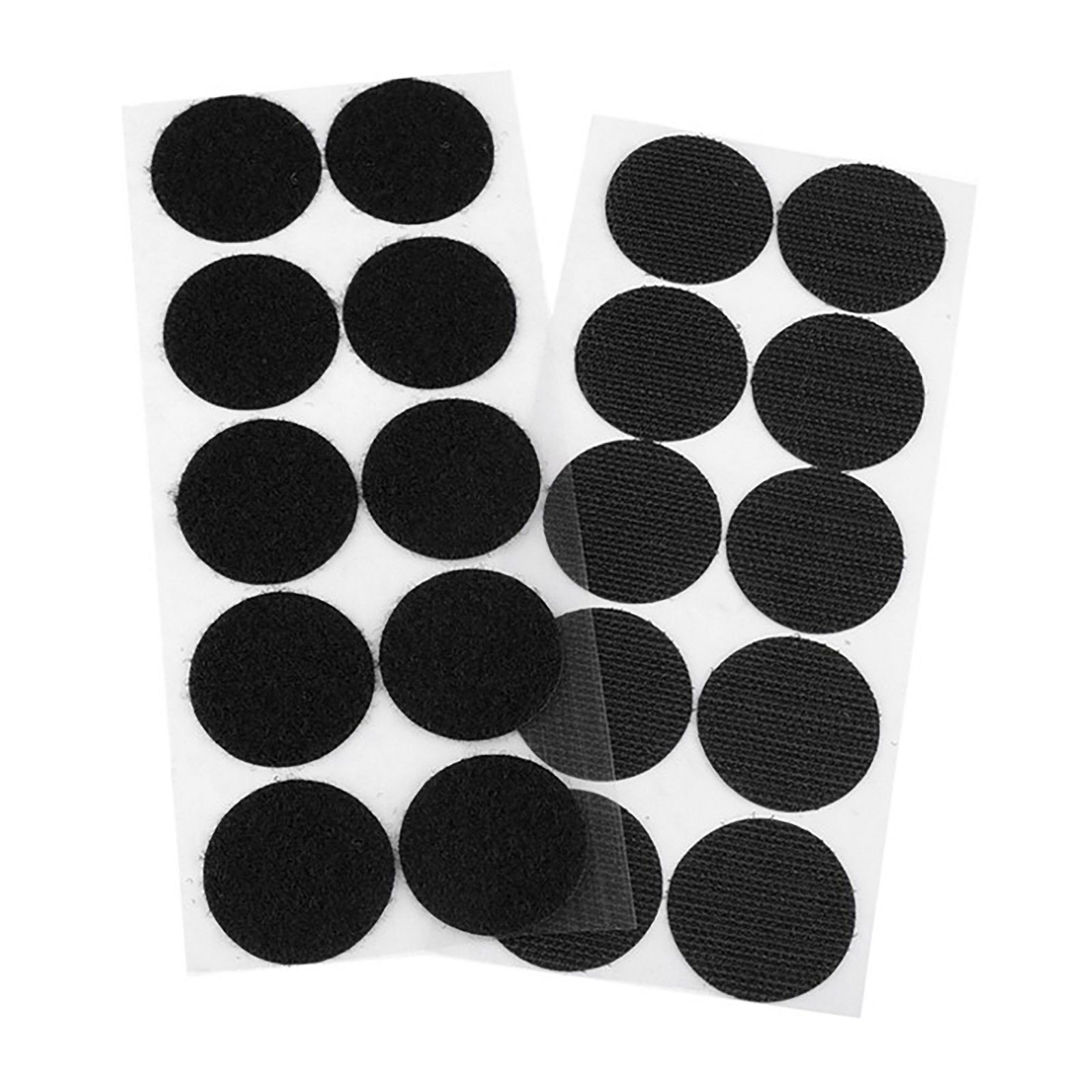 Klettband 10 Paar Klettpunkte, Klettband-Punkte Klebepunkte, 35mm selbstklebend, maDDma, schwarz
