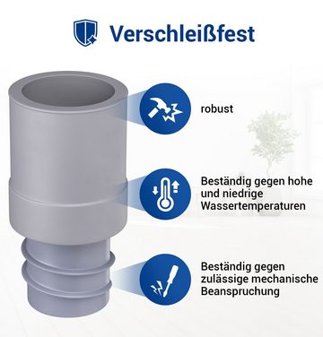 VIOKS Schlauchadapter 22 mmØ, (1-St), Endstück für Ablaufschlauch mit 19mmØ in Waschmaschine Spülmaschine