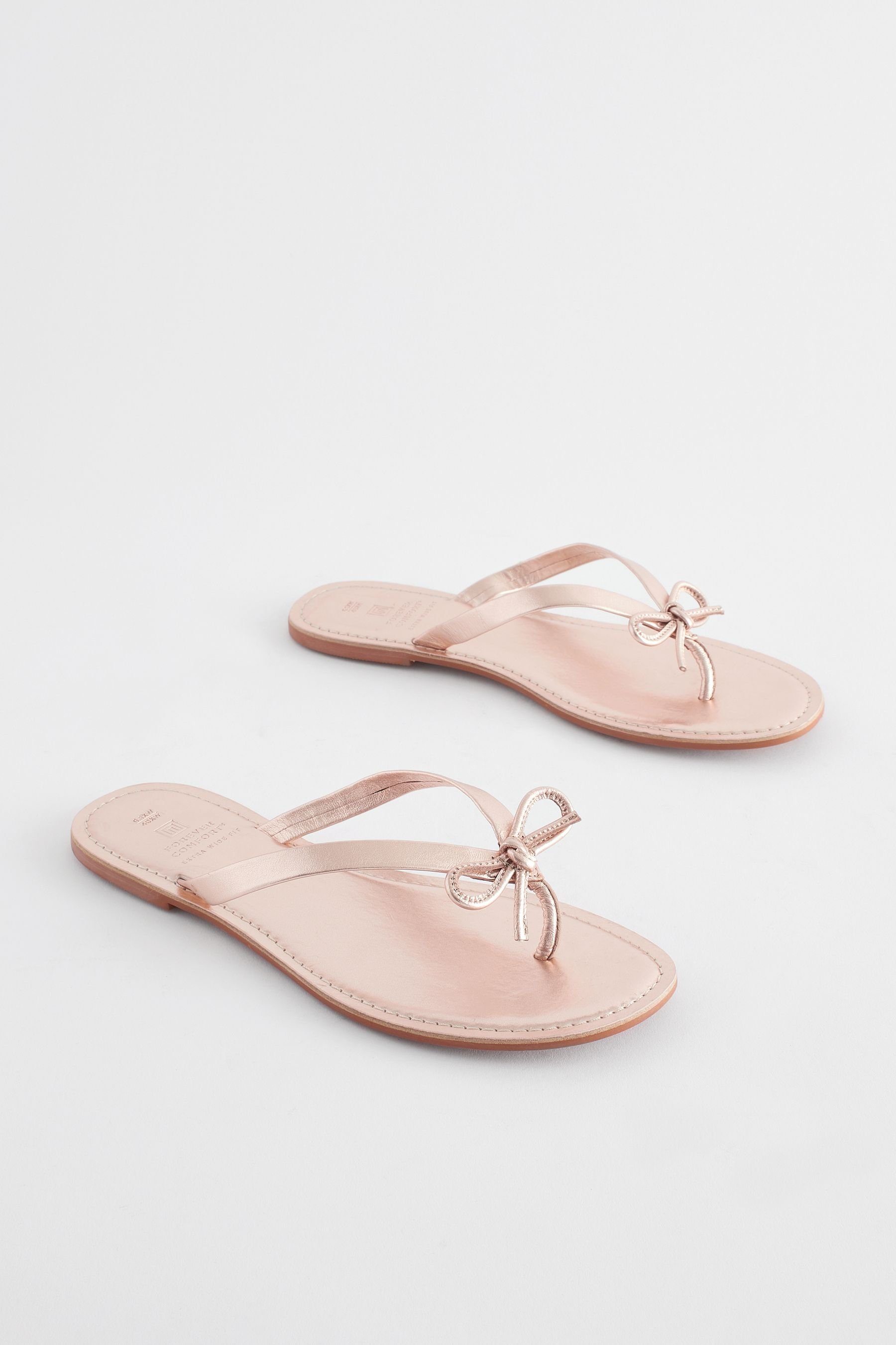 Next Forever Comfort® Leder-Zehentrenner – extrabreit Zehentrenner (1-tlg) günstig online kaufen