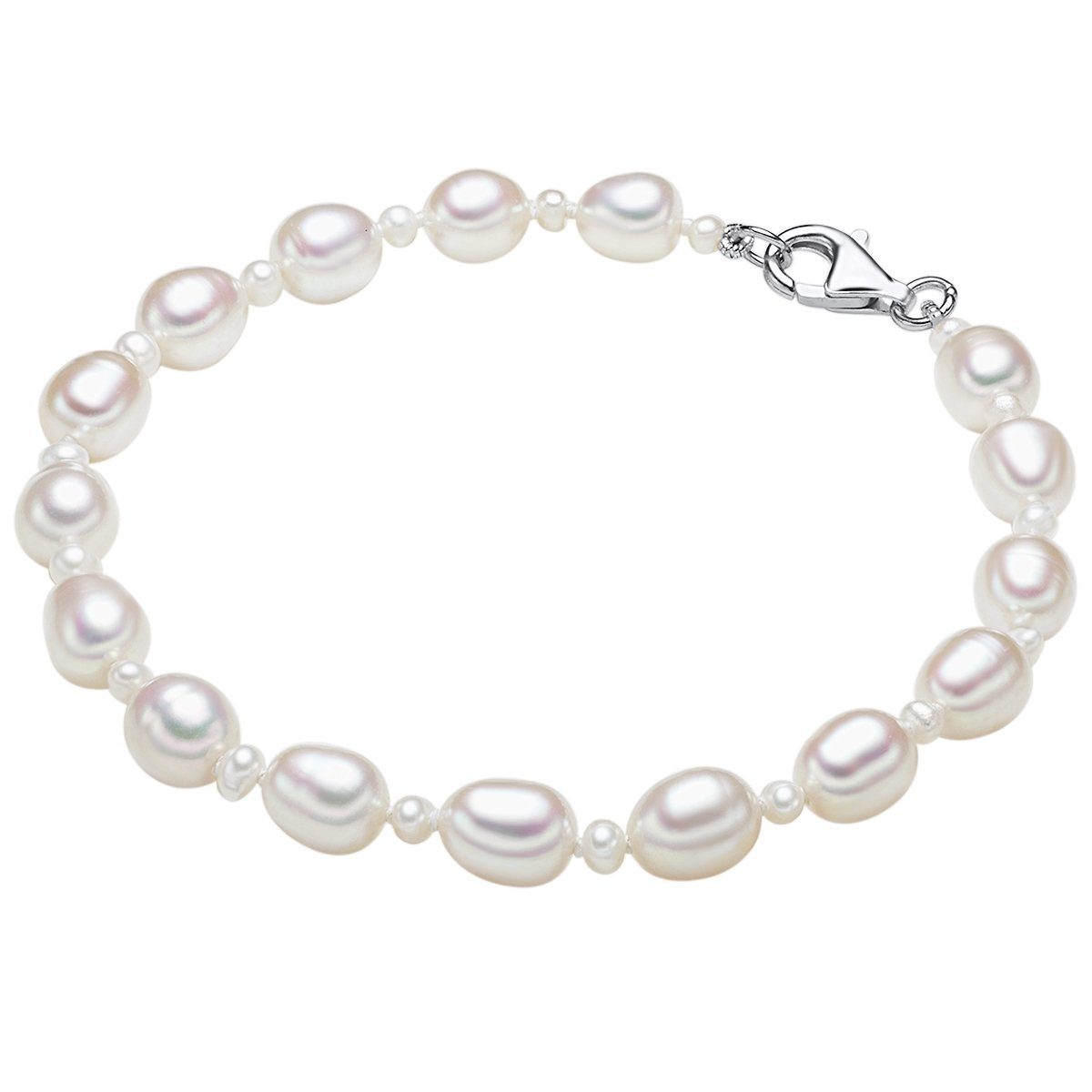 Armband silber, Valero Süßwasser-Zuchtperlen Pearls aus