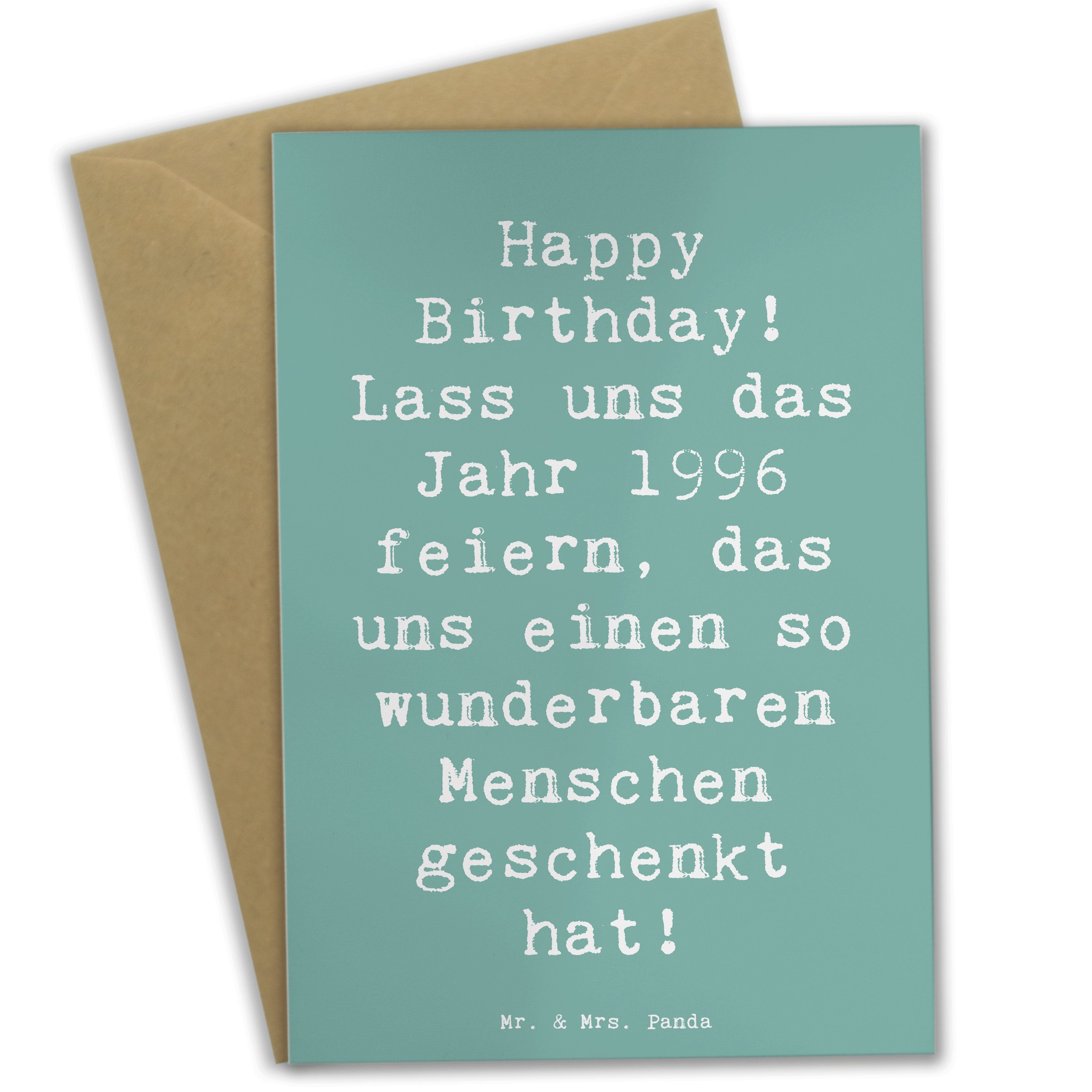 Grußkarte 1996 Geburtstag - Meeresbrise - Geschenk, Happy Birthday, Alter, Hoch