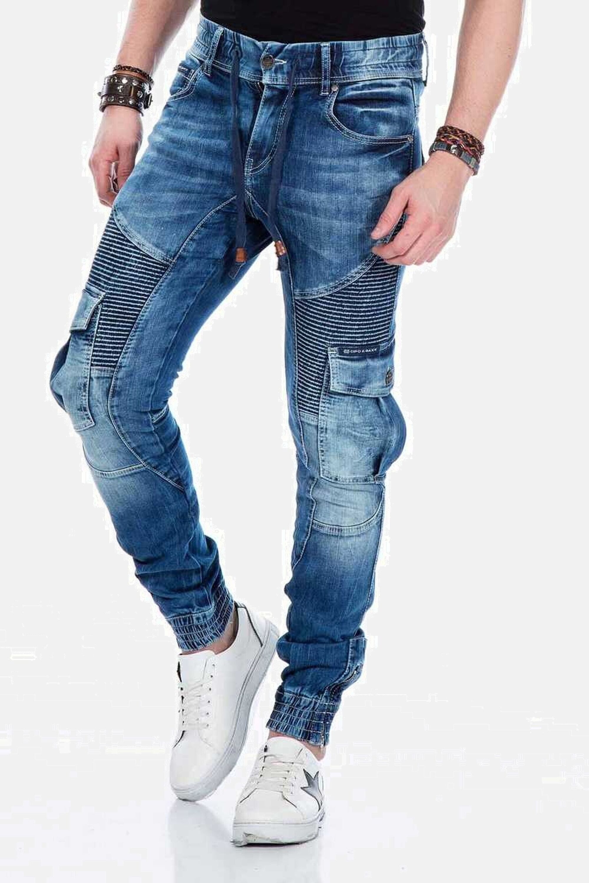 Cipo & Baxx Cargojeans Jeans mit elastischen Bündchen am Saum, CD-446 günstig online kaufen