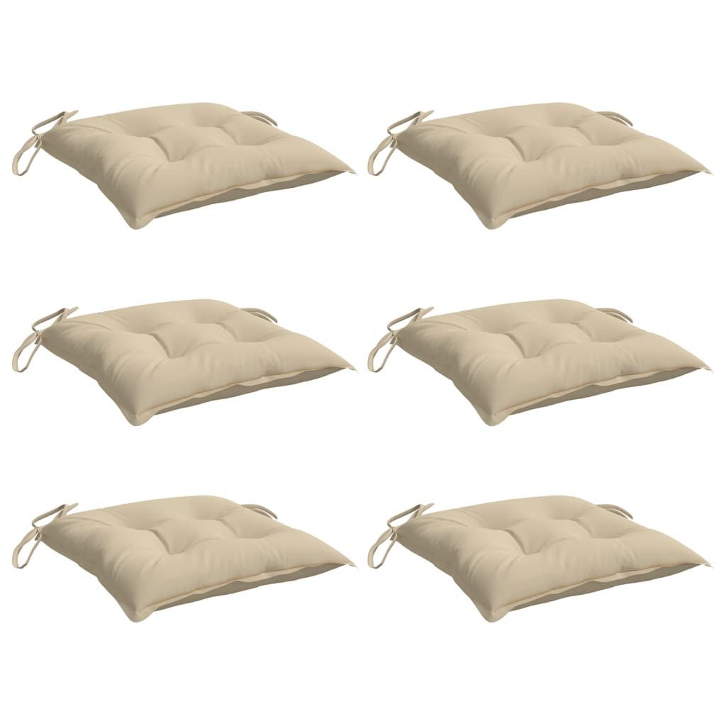 vidaXL Sitzauflage Palettenkissen 6 Stk. Beige günstig online kaufen