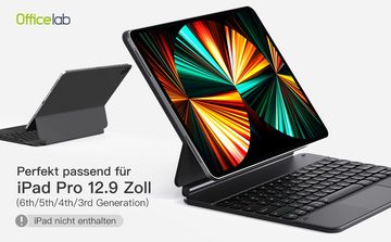 officelab für iPad Air 13 2024, iPad Pro 12.9 Zoll 6/5/4 Gen, mit Touchpad iPad-Tastatur