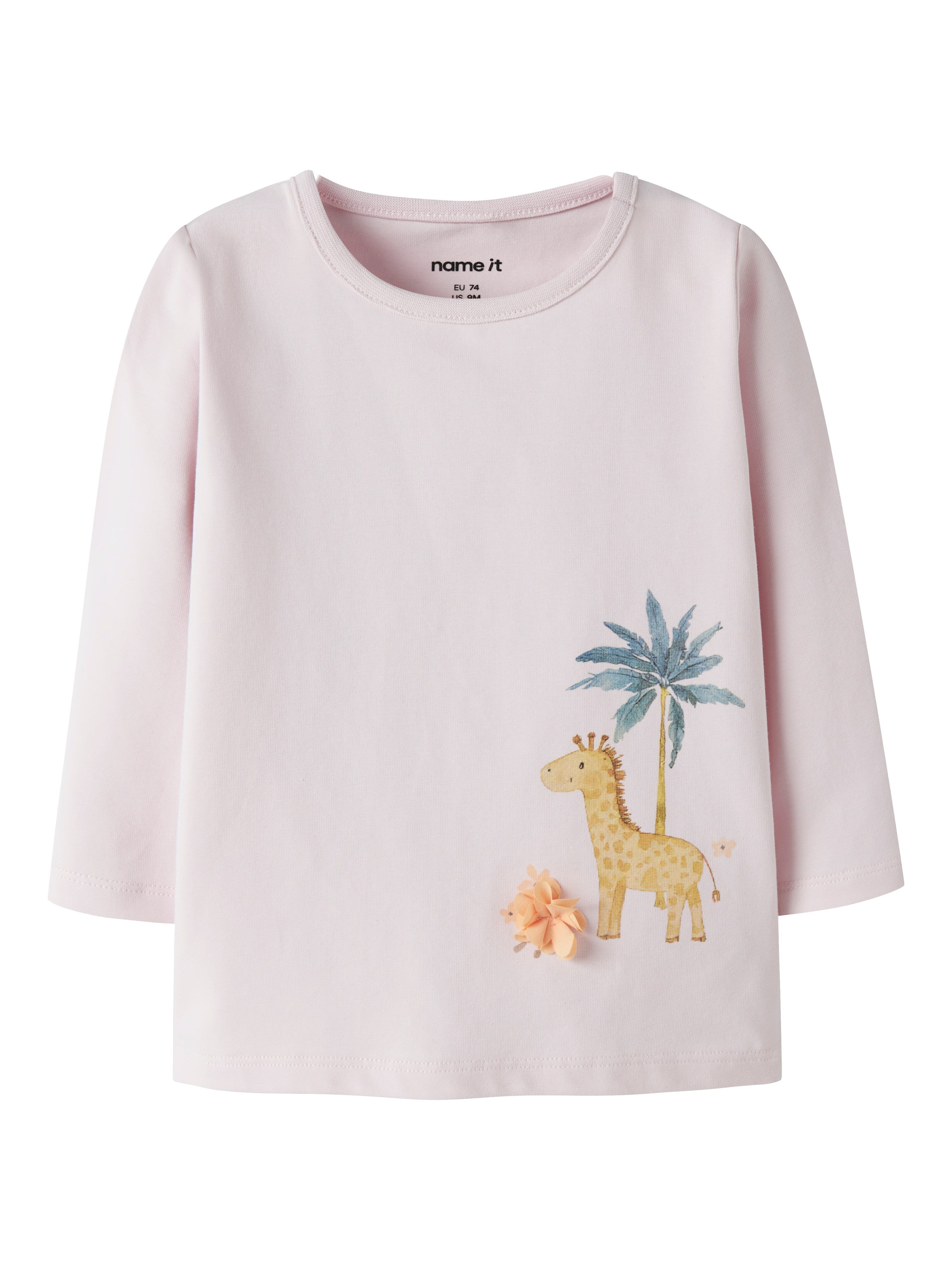 Name It Langarmshirt NBFHIA LS TOP BOX Baumwollmischung, regular fit