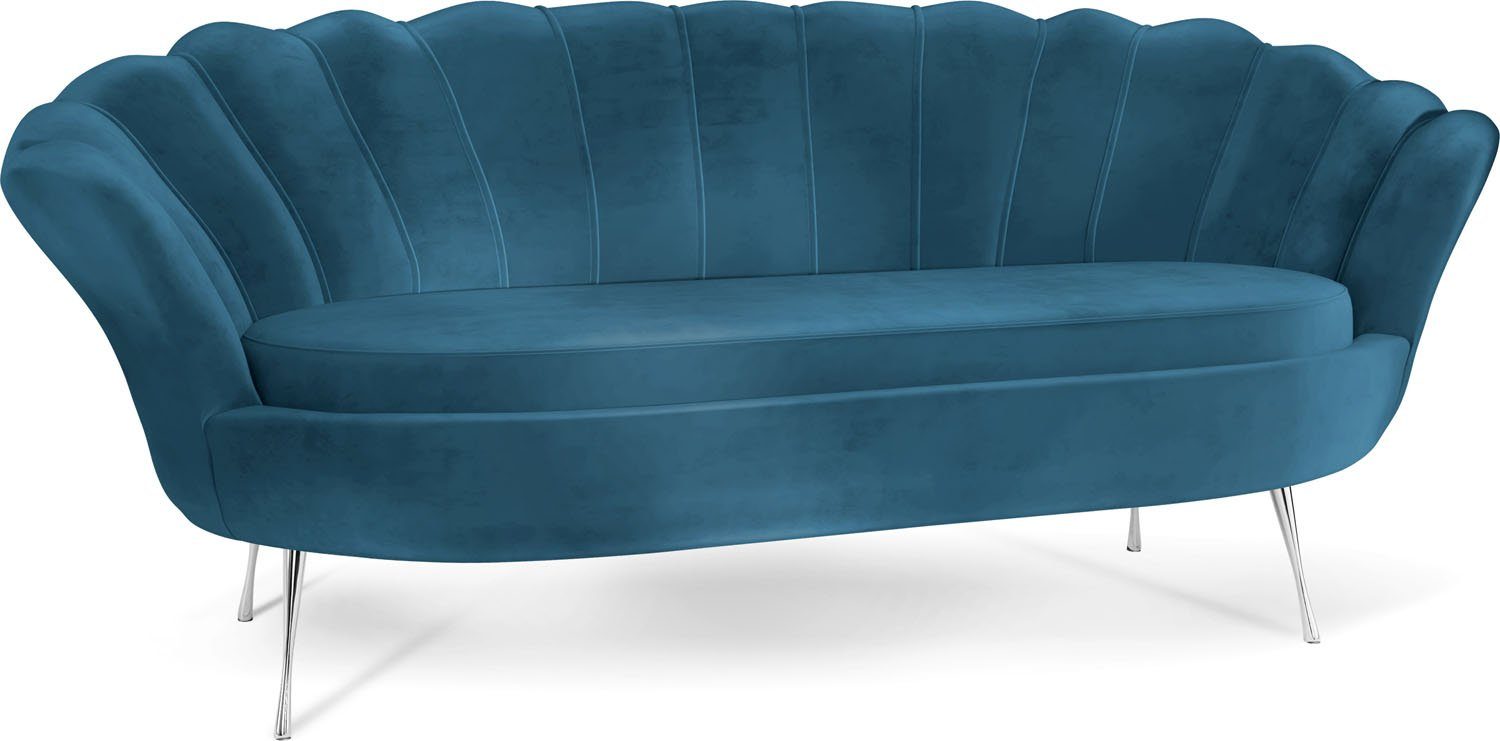 WFL GROUP Sofa Muschel, Samt 3-Sitzer günstig online kaufen