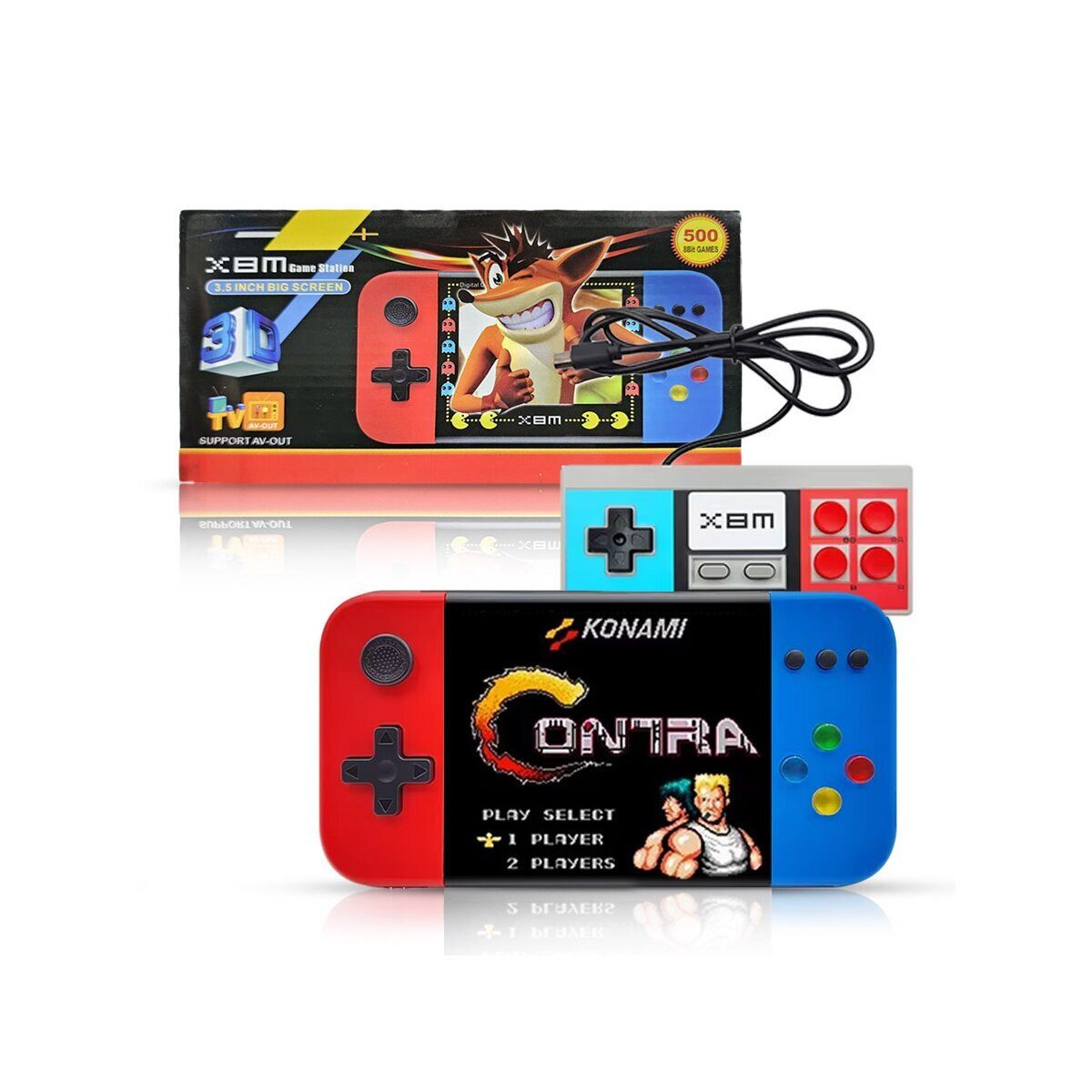 Wisam Konsole X8M 500 Spiele 3,5 Zoll Display