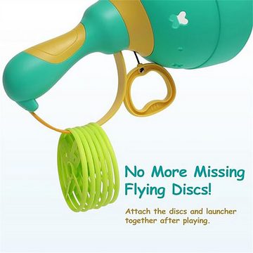 Fivejoy Lernspielzeug Flying Disc Launcher, 1 Packungen & 6 Scheiben