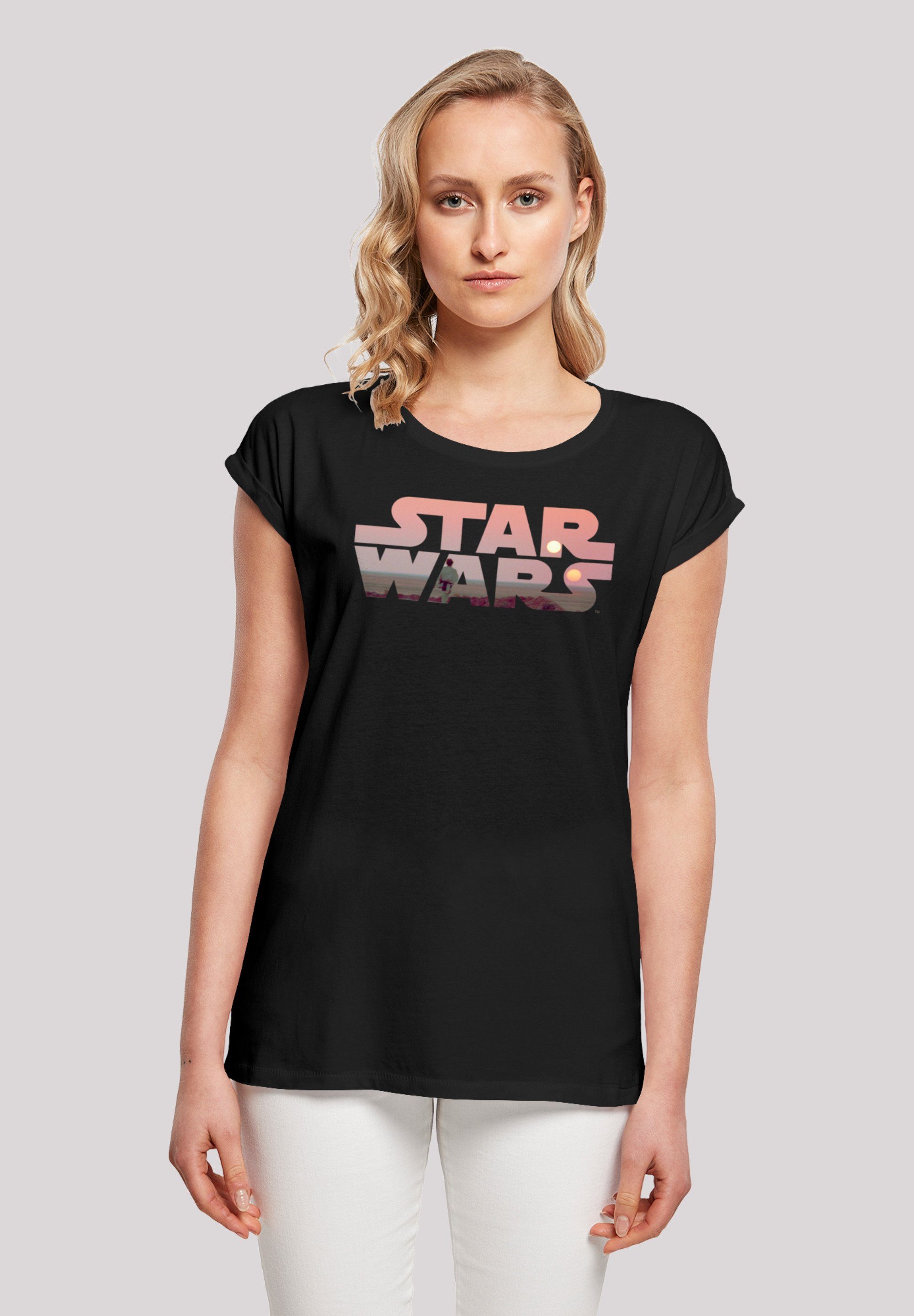 F4NT4STIC T-Shirt Star Wars Tatooine Logo Print, Offiziell lizenziertes  Star Wars T-Shirt