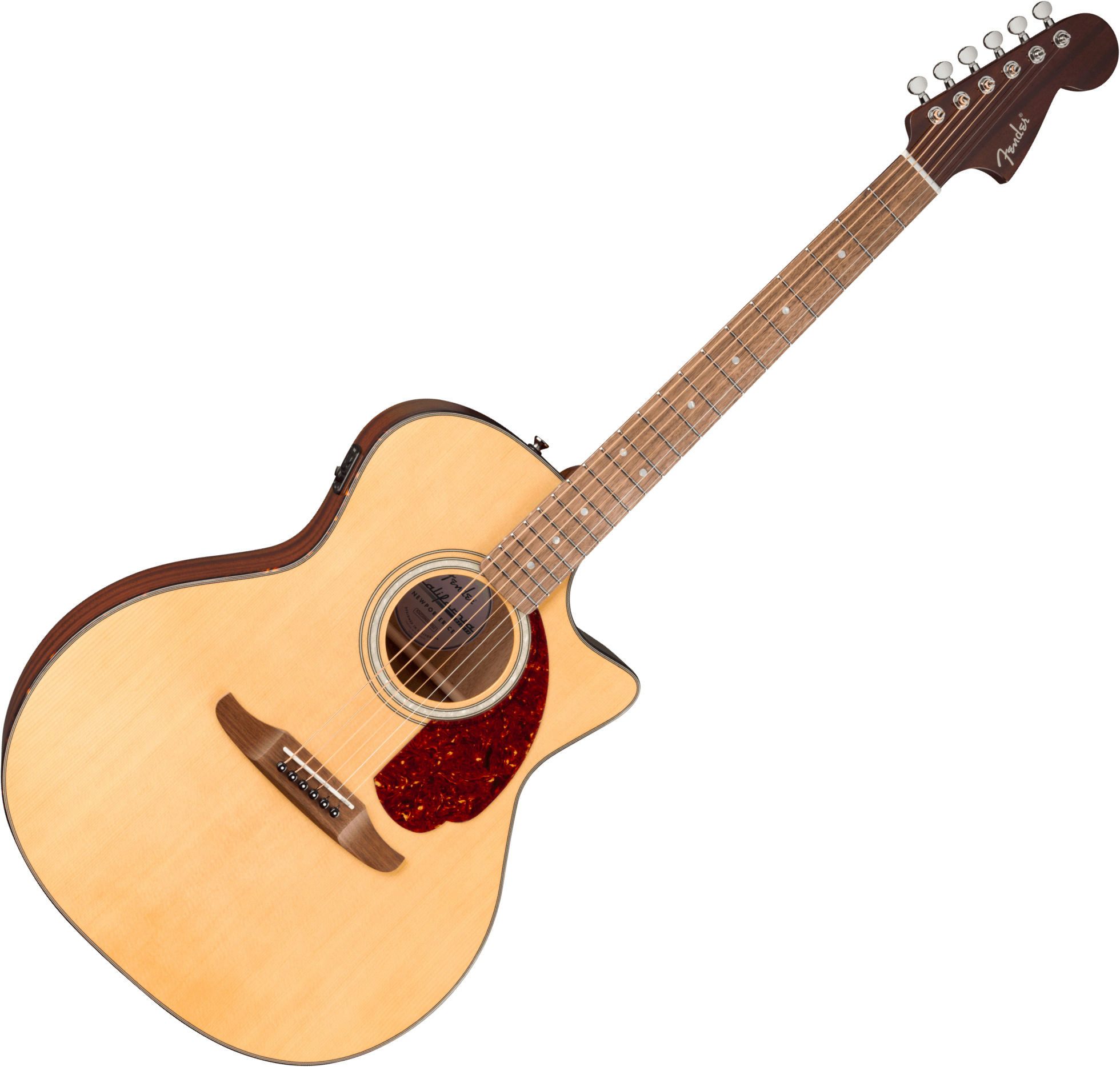 Fender Westerngitarre California Deluxe Newporter Natural, Grand Auditorium & OM-Gitarren, Akustikgitarre inkl. Tonabnehmer