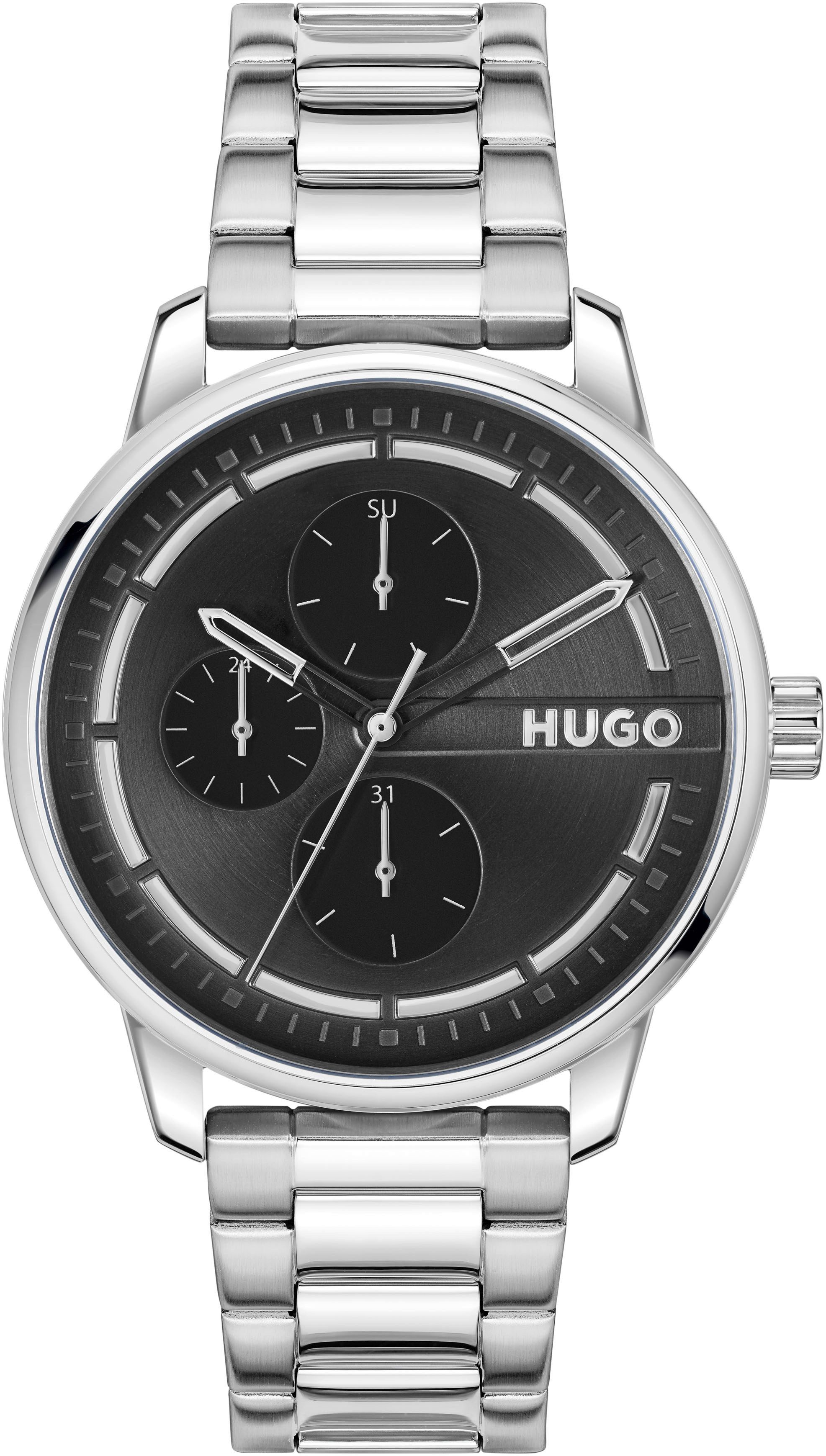 HUGO Multifunktionsuhr #STAMP MULTI 1530368, Armbanduhr, Quarzuhr, Herrenuh günstig online kaufen